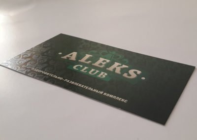 Дизайн и печать визиток для «AleksClub»