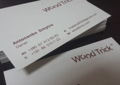 VIP-візитки для власника компанії «WoodTrick»