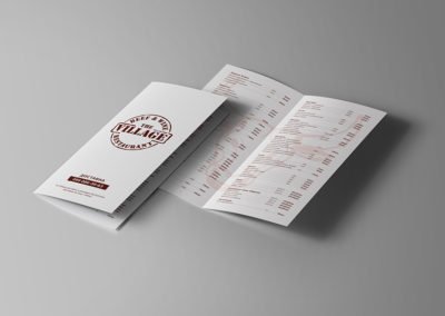 Буклети для ресторану “The Village”