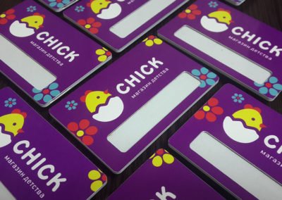 Бейджі для мережі дитячих магазинів Chick